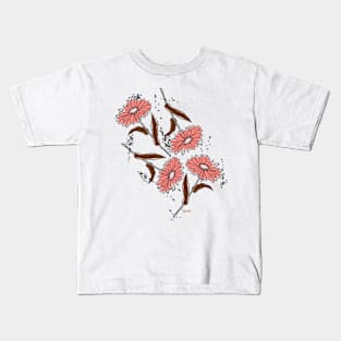 Daisies old rose pattern Kids T-Shirt